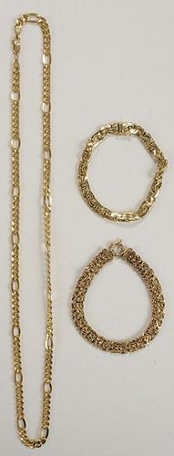 14 Karat Yellow Gold Necklace, Two