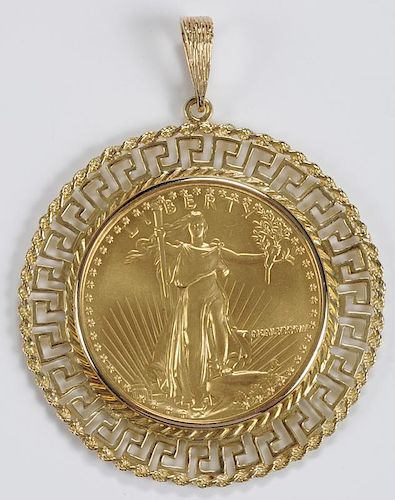 U.S. Liberty $50 Coin Pendant