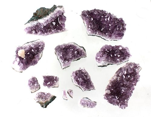 Amethyst Crystal Geode Broken Up Natural Formation