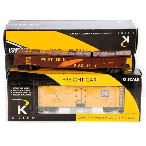 O Gauge K-Line (4) Western Pacific Freight Cars