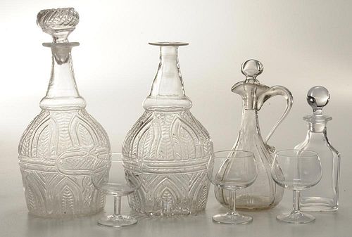 Seven Assorted Clear Glassware