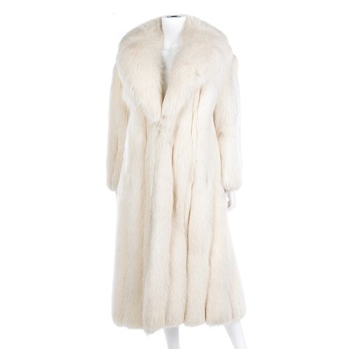 A White Fox Fur Coat