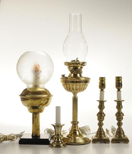 Oil Lamps, Lamps, Candlesticks
