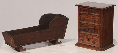 Two Pieces Miniature Furniture