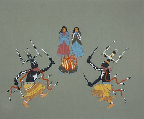 Allan Houser, Apache Crown Dance, 1952