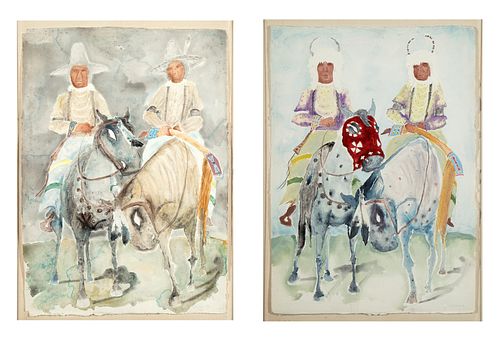 Glen LaFontaine, Two Works on Paper, 1983