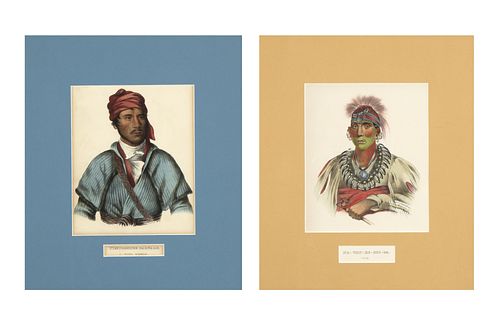 McKenney and Hall, Two Hand-Colored Lithographs