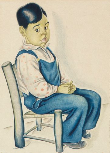 Barbara Latham, Taos Child, 1952