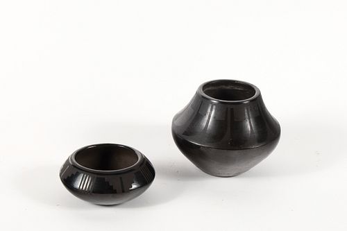 San Ildefonso, Two Blackware Bowls