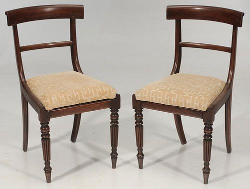 Pair Classical Mahogany Side Chairs
