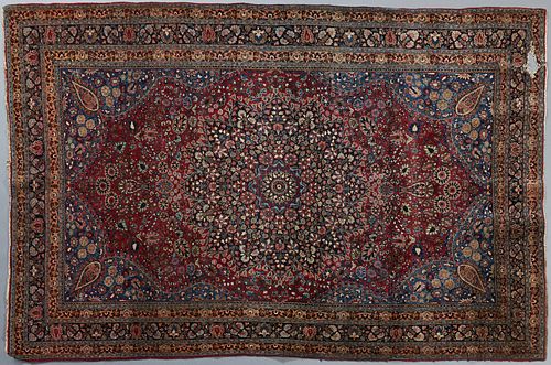 Oriental Silk Carpet, 4' 3 x 6' 3. Provenance: from a collection of an antiquarian, Amite, Louisiana.