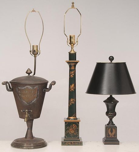 Three Tole Lamps