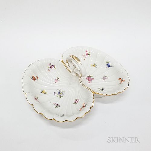 Meissen Porcelain Double-shell Candy Dish