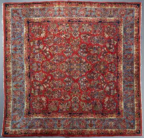 Large Oriental Carpet, 8' 10 x 8' 10. Provenance: from a collection of an antiquarian, Amite, Louisiana.