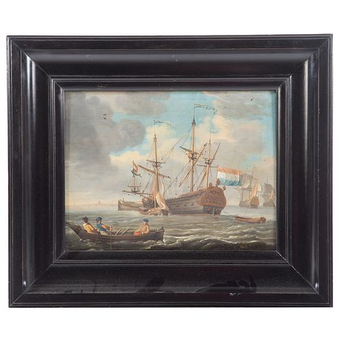 Ludolf Backhuysen I. Dutch Vessels at Harbor, oil