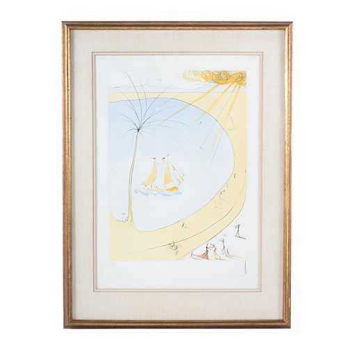 Salvador Dali. "Homage to Picasso," lithograph