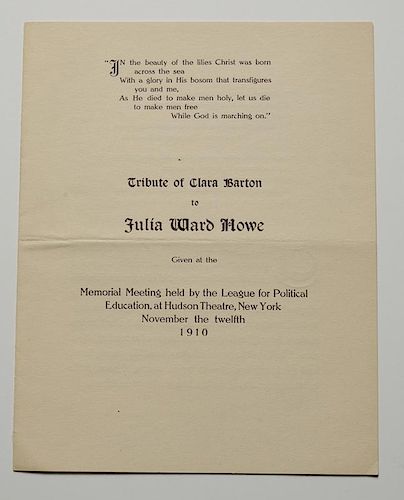 Clara Barton Signature