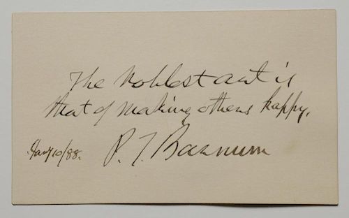 P. T. Barnum Clipped Signature