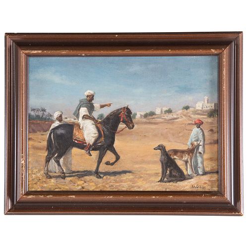 Nathaniel K. Gibbs. Arabian Horse, oil