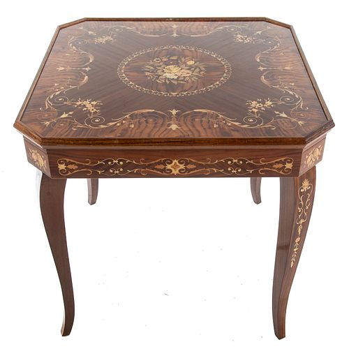 Continental Marquetry Inlaid Games Table
