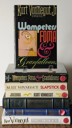 Seven Signed Kurt Vonnegut Books