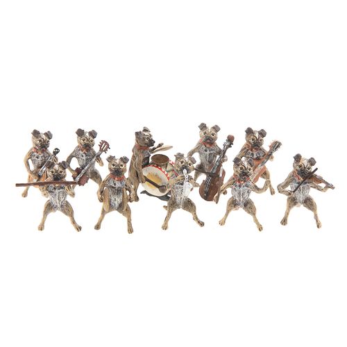 Vienna Cold Painted Bronze 10pc. Terrier Band