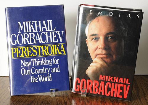 Two Signed Mikhail Gorbachev Books
