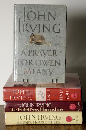 Four Signed John Irving Books,