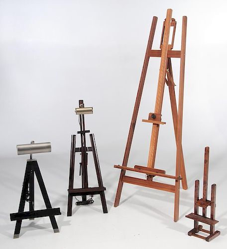Four Wood Easels