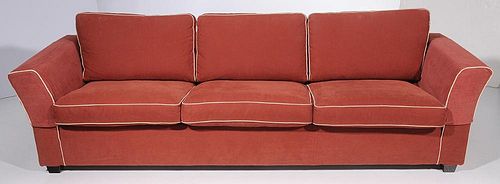 Modern Couch with Burnt Orange