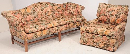 Modern Chintz Upholstered Sofa
