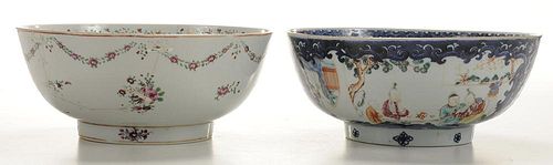 Two Chinese Export Porcelain Punch