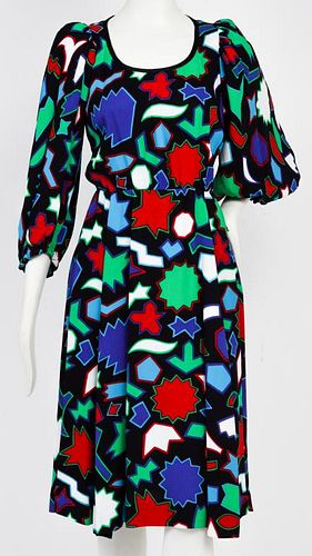 Yves Saint Laurent Designer Graphic Print Dress
