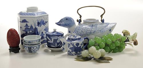 Group of Asian Porcelain, Glass and