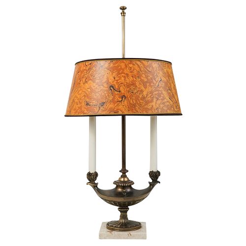 Bronze Oriental Style Oil Lamp