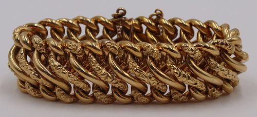 JEWELRY. Victorian STYLE 18kt Gold Bracelet.