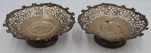 STERLING. Pair of Howard & Co. Sterling Compotes.