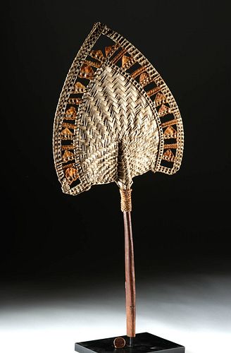 Rare 19th C. Samoan Woven Fan