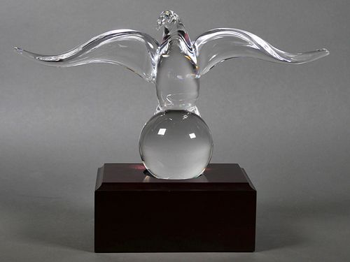 Steuben Glass Eagle with Stand