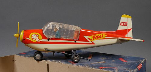 German TIPPCO Cessna Tin Litho Toy Model Airplane