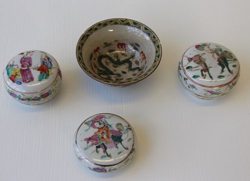 Antique Chinese Porcelain Cabinet Items.