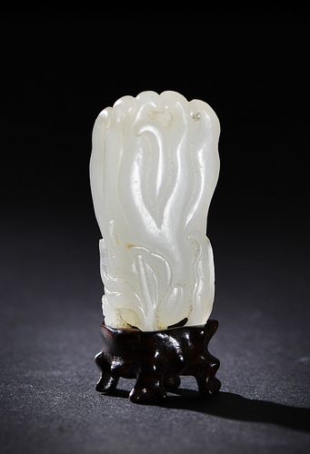 Chinese White Jade Carved Buddha Hand, 18-19th Century