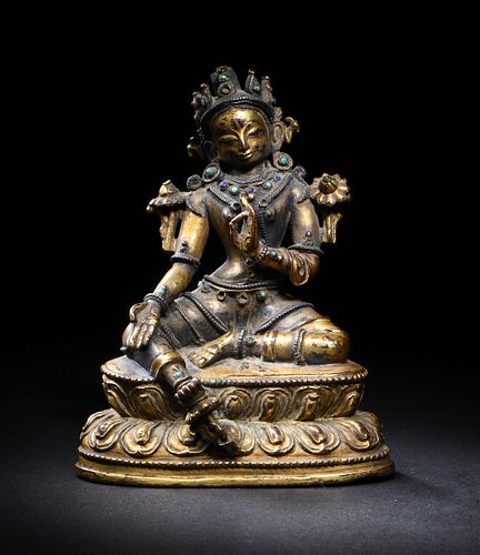 Chinese Gilt Bronze Buddha, 18th Century