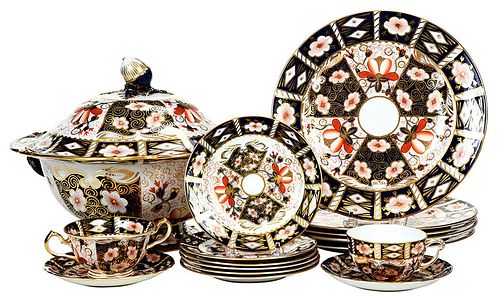 48 Pieces of Royal Crown Derby Imari Porcelain