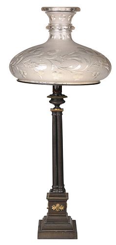 Classical Gilt Bronze Painted Metal Sinumbra Lamp