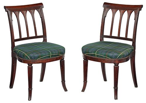 Pair of Baltimore Federal Mahogany Side Chairs