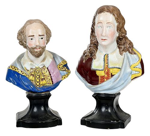 Two Staffordshire Pearlware Busts