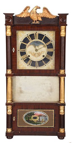 Labeled Georgia Classical Eagle Decorated Clock