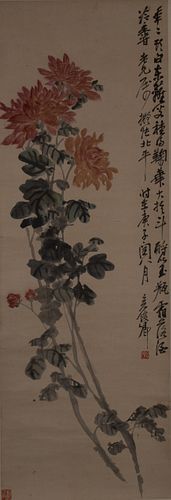 Chinese Painting of Flowers by Wu Changshuo