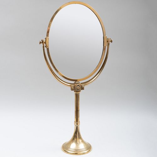 Large Brass Dressing Mirror
